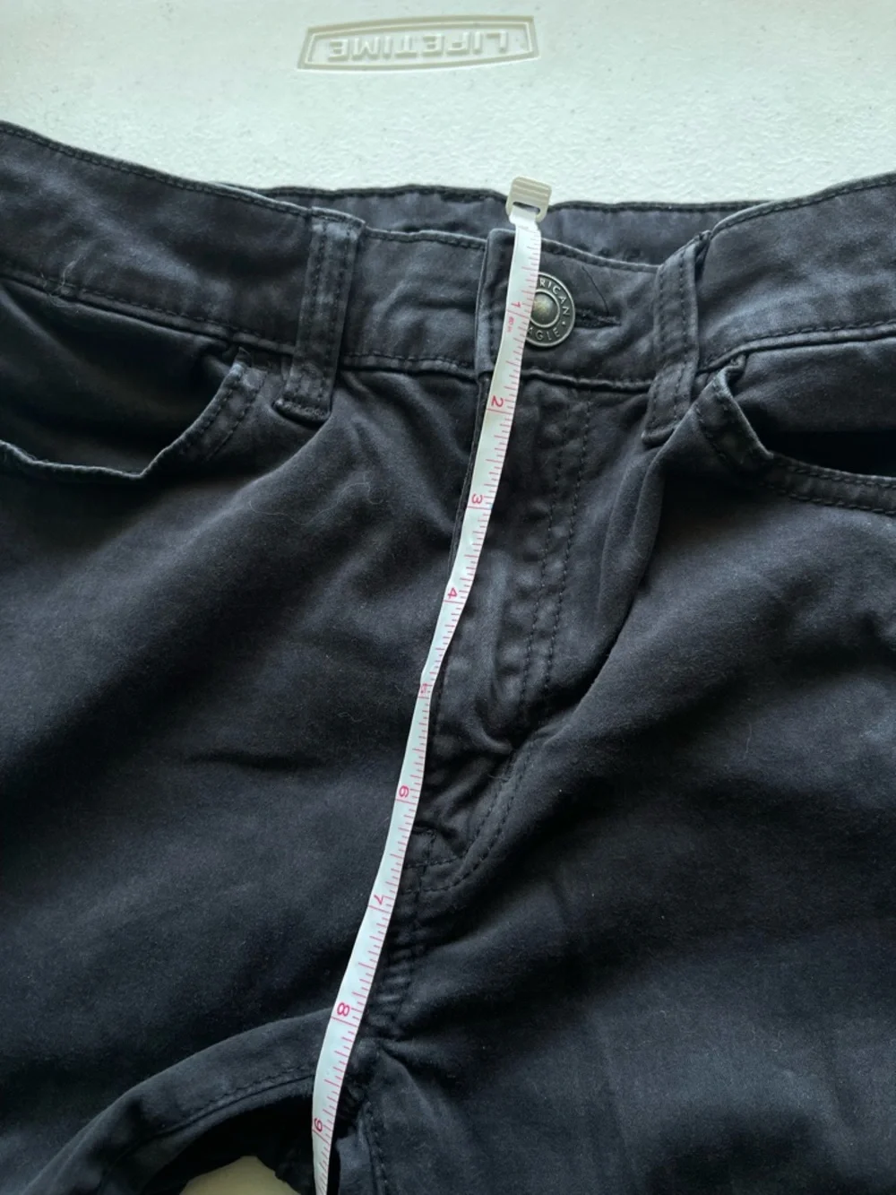 American Eagle Next Level Skinny Jeans Women’s 0 Short Black Mid Rise Stretch
